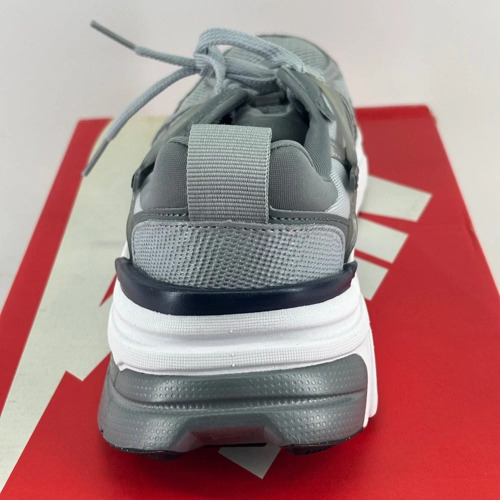 Nike V2K Run Mens 9 Wolf Grey Midnight Navy Metallic HJ4497-002 Y2K Retro Runner